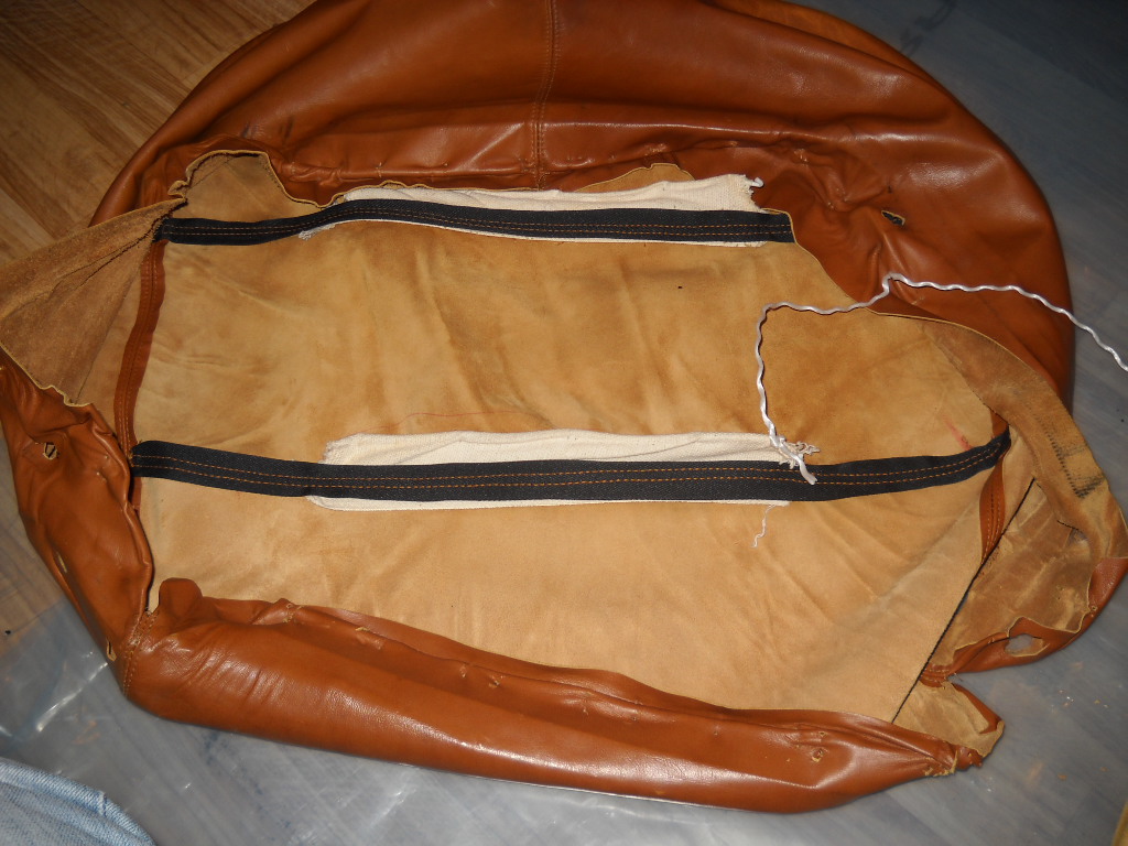 Original reinforcement tape had rotted and fallen apart, additional reinforcement is added