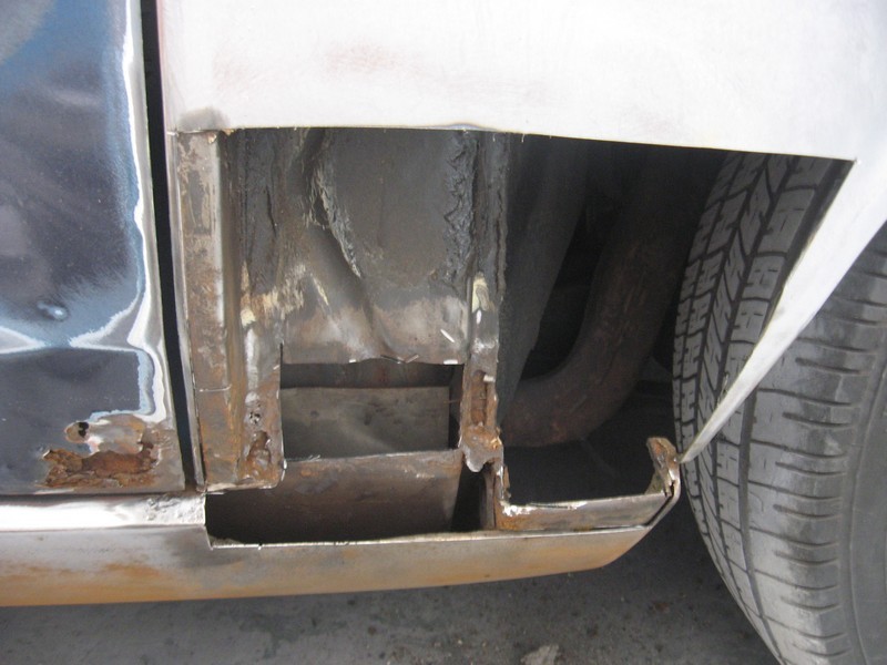 A pillar support, rust removed