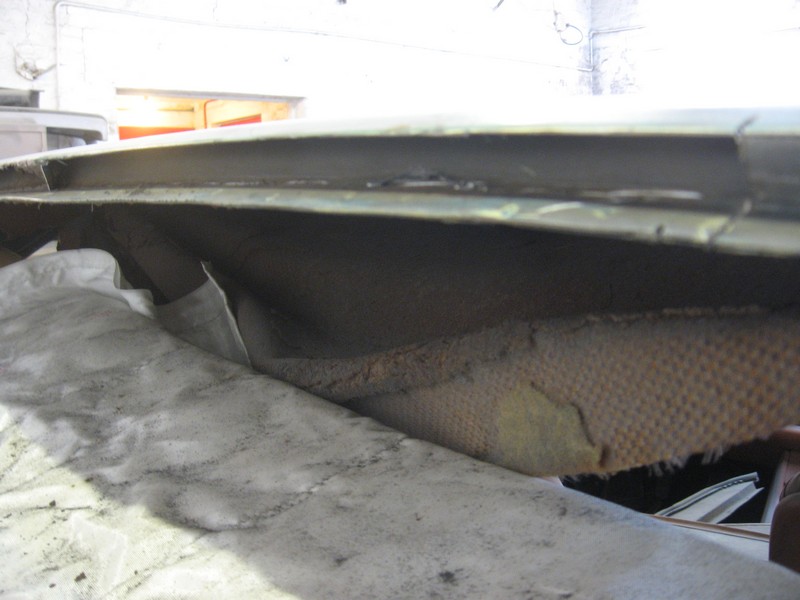 Rear window rusty metal removed