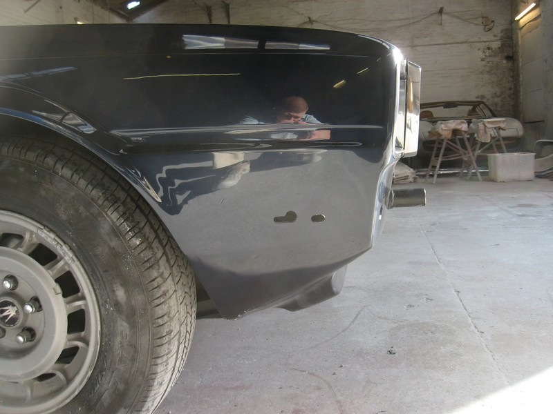 Shortened bumper posts, but side mounting holes need to move back correspondingly...