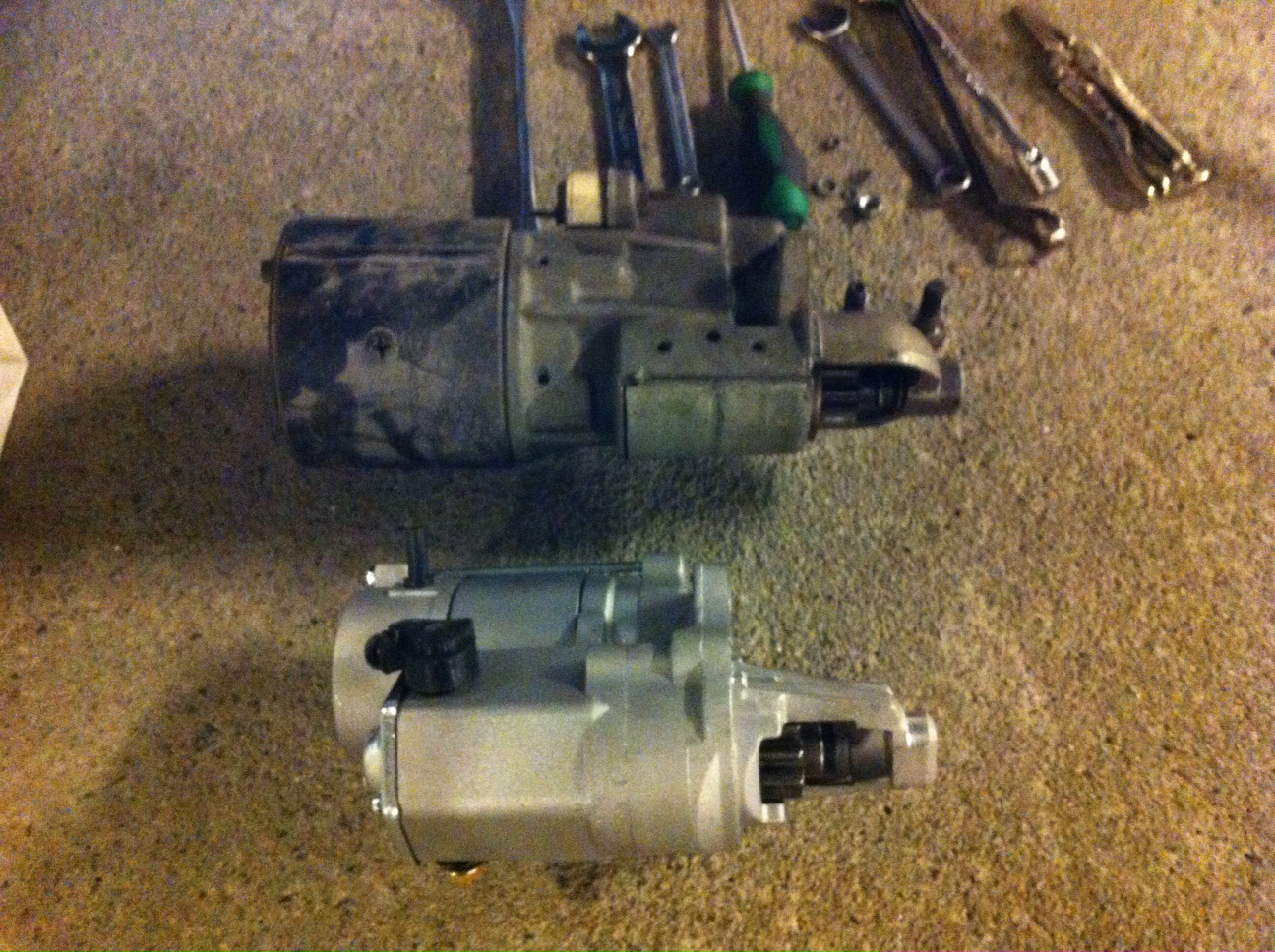 New starter on bottom